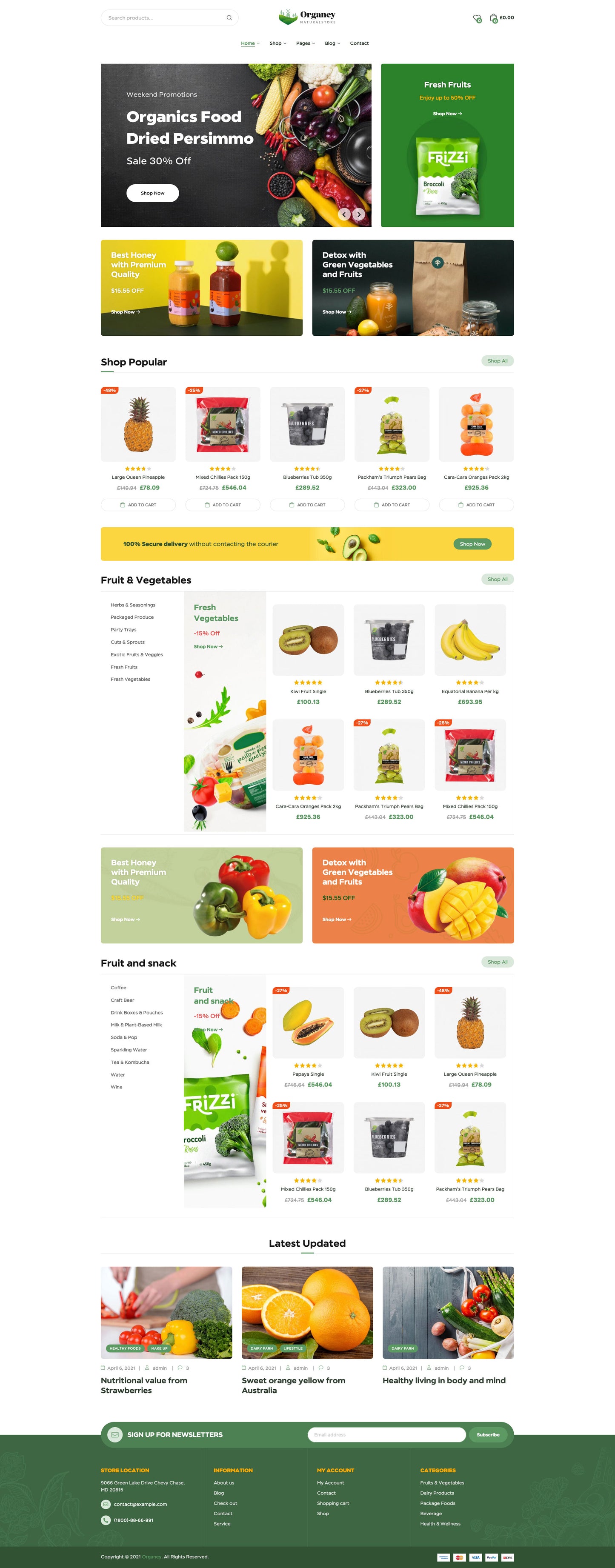 Organica - Food & Grocery Store WooCommerce Theme