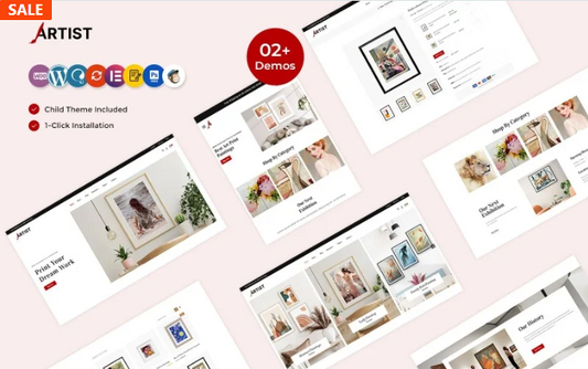 Artist - Art and Gallery Multipurpose Responsive Elementor WooCommerce Theme